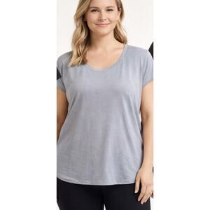 Athleta Shirt Womens Medium Gray Lightweight Athletic Casual Yoga Top